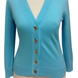 [XS] Tory Burch Teal Cardigan
